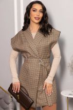 Жилет костюмный Жюлли (бежевый/клетка) Б14490-4М LT Collection