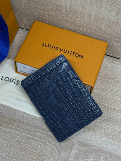 Картхолдер Louis Vuitton из кожи крокодила