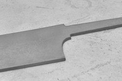 Заготовка для ножа, сталь M390 2,6мм. Модель "Геликон ГШ220" с клинком 220мм, ТО 62-63HRC