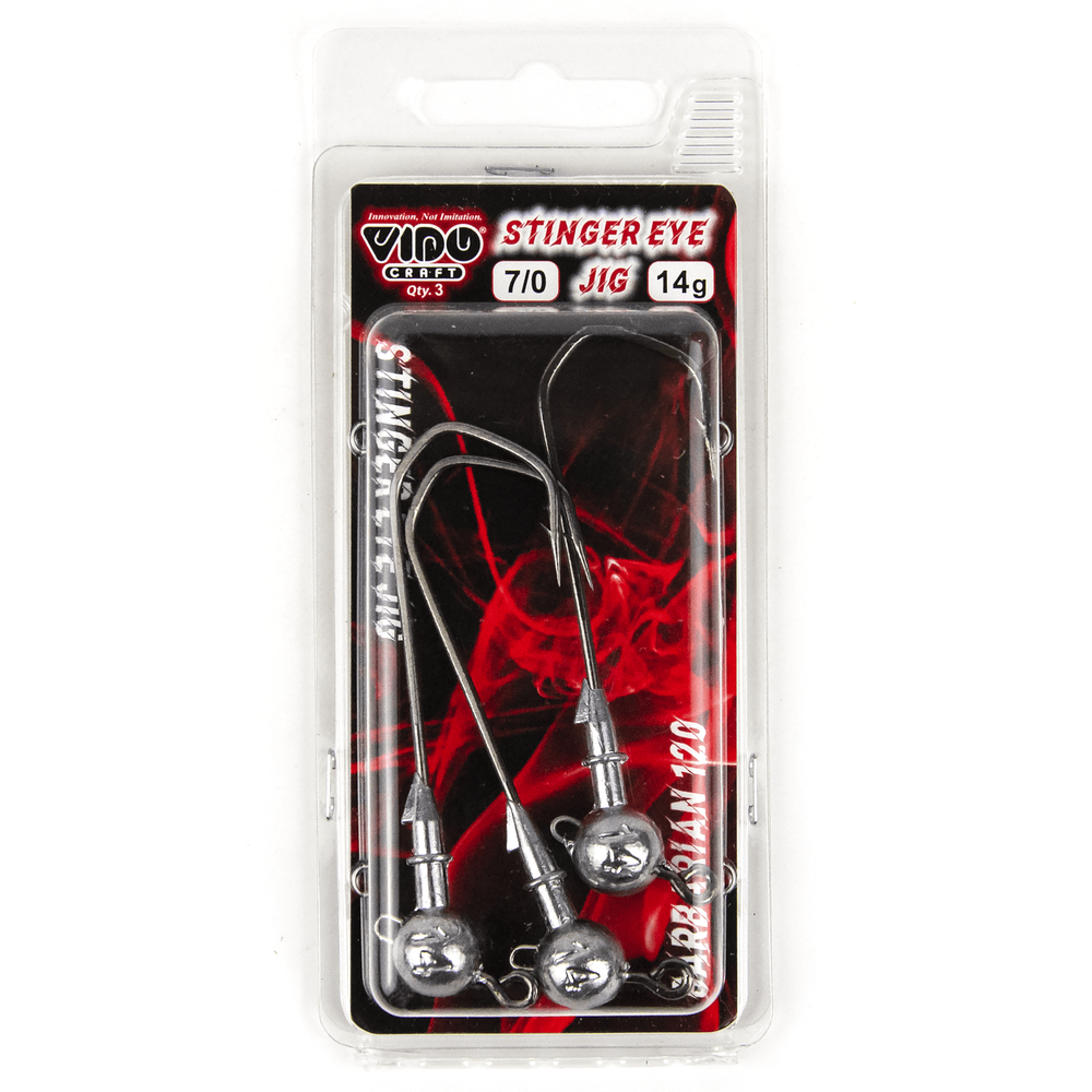 Джиг некрашеный Stinger Eye Jig, крючок Vido Craft VD-079 7/0 (3шт/уп)