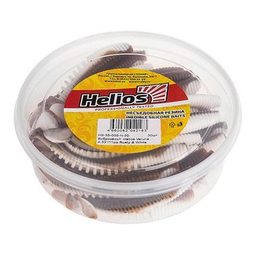 Виброхвост несъедоб. Varuna 4,33'/11см Rusty & White 30шт. (HS-35-005-N-30) Helios