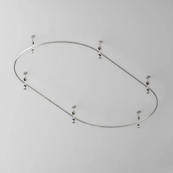 Шинопровод круглый из полукругов 1200мм Flarity платина Technical trx154-2sr-d1200-pt