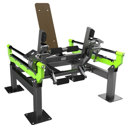 F-2818 Уличный тренажер Разгибание ног сидя с переменной нагрузкой ZAVODSPORTA