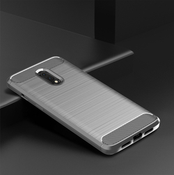 Чехол для OnePlus 7 цвет Gray (серый), серия Carbon от Caseport