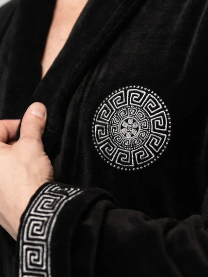 Халат мужской Gianni без капюшона Черный "Polens"