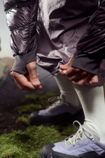 Юбка Nothomme Blue Metallic Nylon Tooling Half Skirt "Taro Purple"