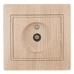 Розетка Intro Plano 1-301-11 TV одиночная, IP20, СУ, сосна | Intro