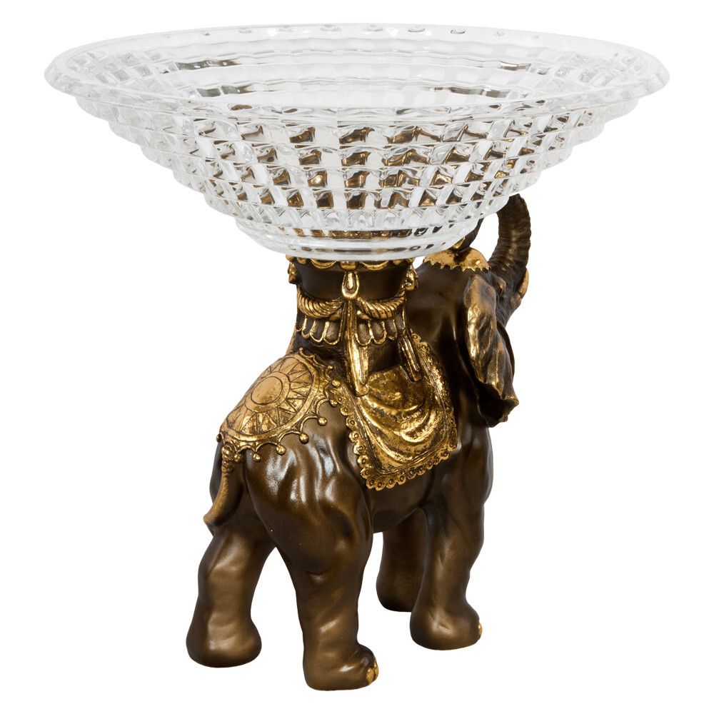 Фруктовница-конфетница Слон Айрават Бронза