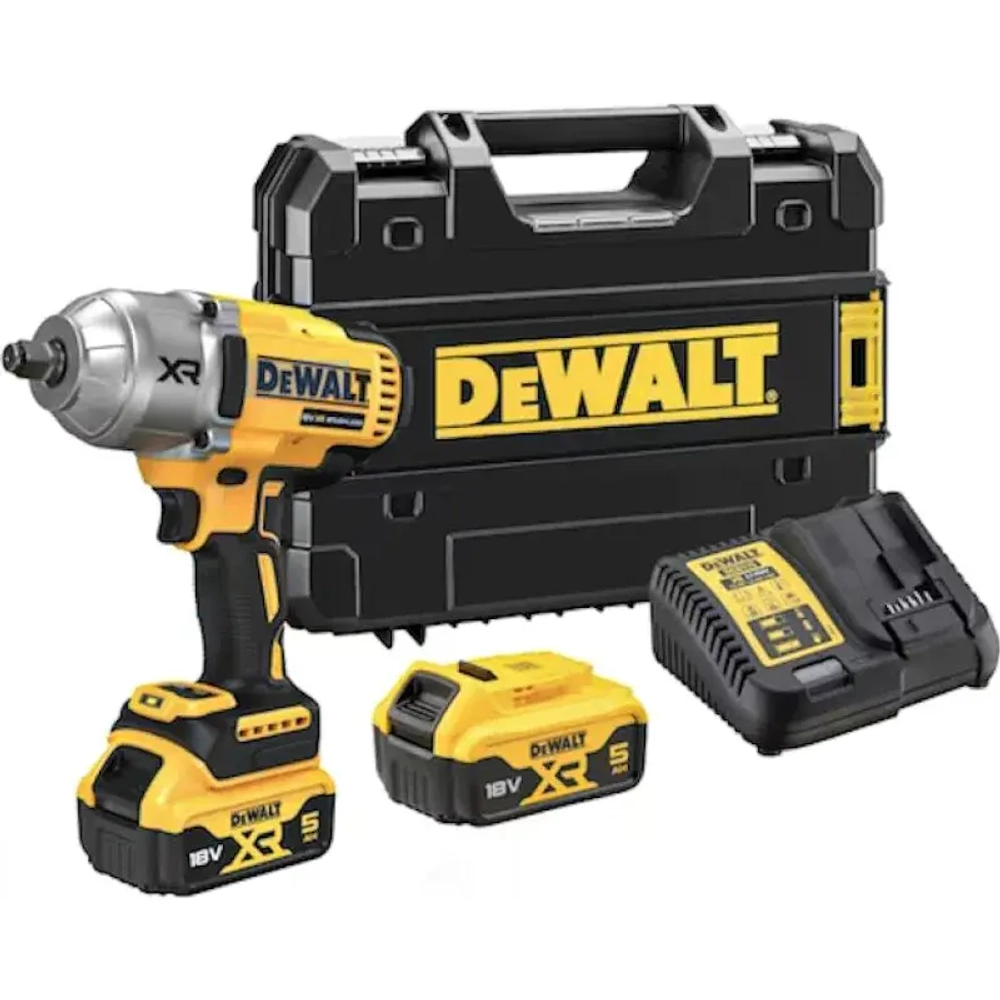 DeWalt DCF900P2T-QW аккумуляторный ударный гайковёрт (2 x 5 Ач, ЗУ)