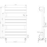 Полотенцесушитель водяной Boheme VENTURO 720-MW, Matt White