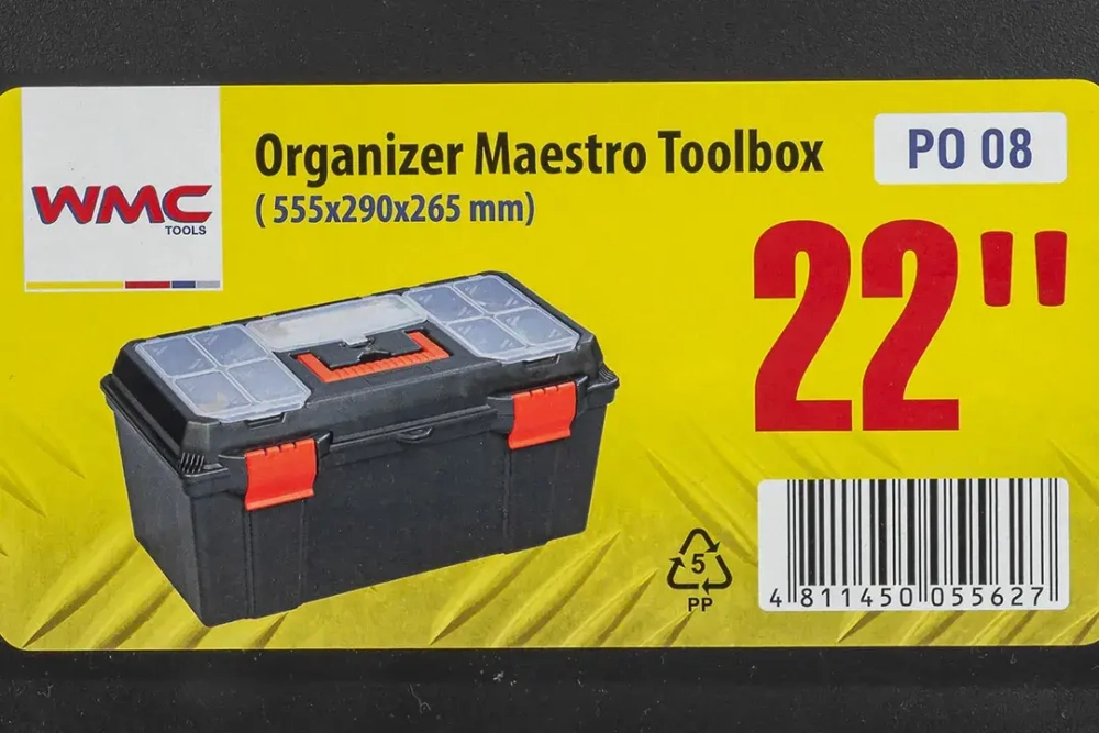 Ящик пластмассовый 22'', 555x290x265мм WMC TOOLS WMC-PO.08