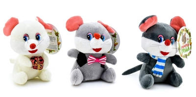 Мягкая игрушка Мышь 12 см, пакет