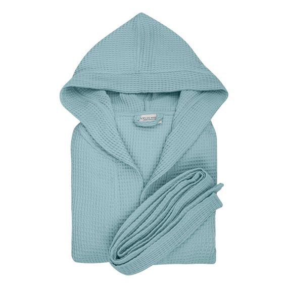 Naomi (ментол) L (р.56-58) Халат вафельный с капюшоном