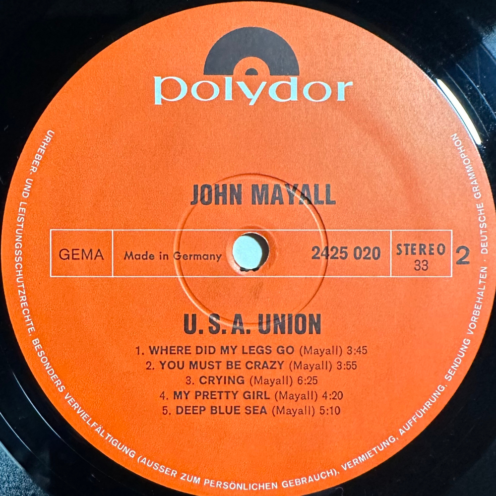 John Mayall - U.S.A. Union (Германия 1970г.)
