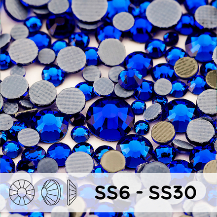 Стразы mix ss6-ss30 Sapphire