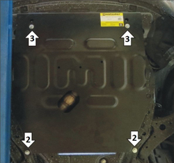 Защита радиатора, картера двигателя, КПП (2 мм, сталь) для Changan UNI-K 2020- Motodor.77203
