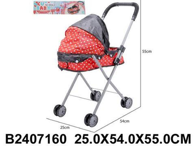 Коляска для куклы лежачая, пакет 895A