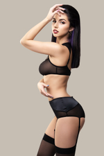 Эротические трусики-пояс Waname черные 50-52