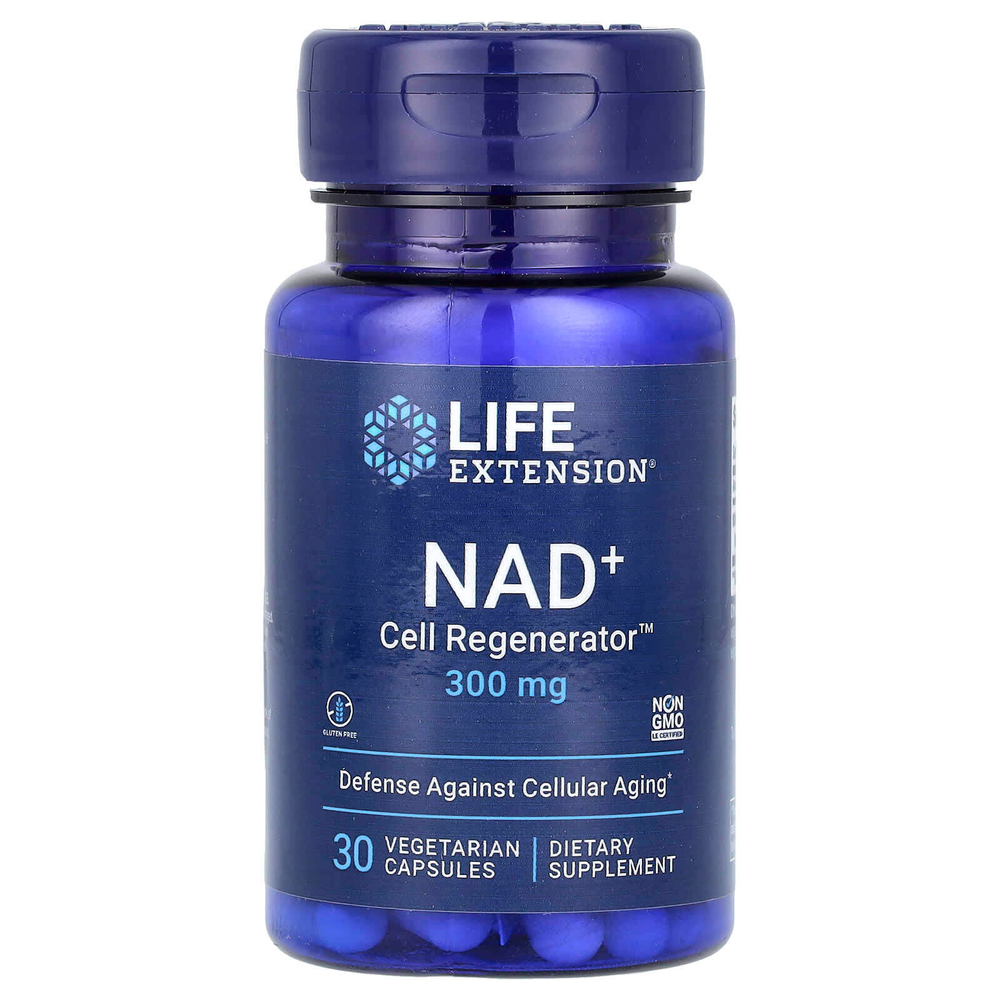 Life Extension, регенератор NAD и клеток, 300 мг, 30 вегетарианских капсул