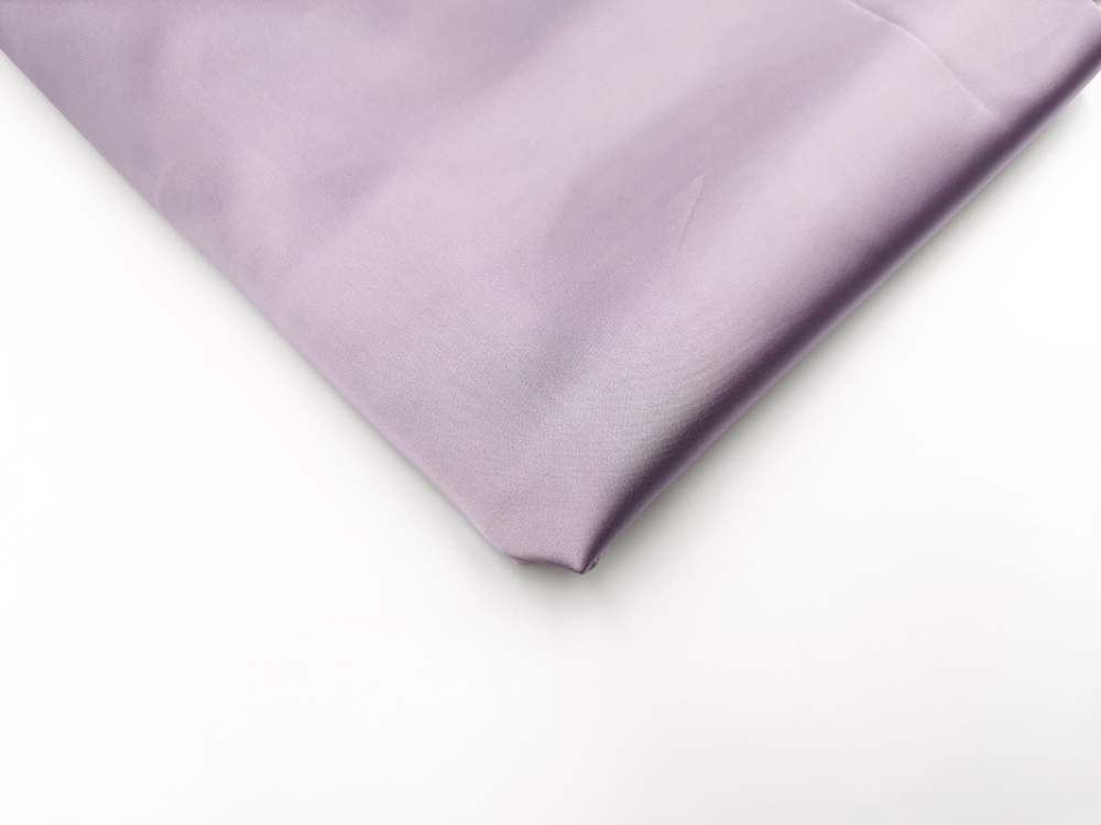 Атлас-стрейч, эластичный, бельевой, морской туман (лиловый)