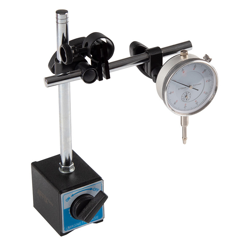 AFFIX (AF27000002C) Индикатор часового типа ИЧ 0-10 мм, 0,01 мм, с магнитной стойкой, кейс