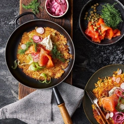 Le Creuset Сковорода чугунная 28см бамбук зеленая 20258284080422