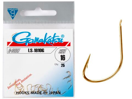 Крючки Gamakatsu LS-1810G HOOKS GOLD разм. 16 25шт.