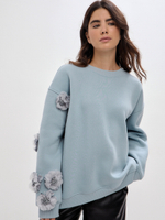 Свитшот oversize с цветами