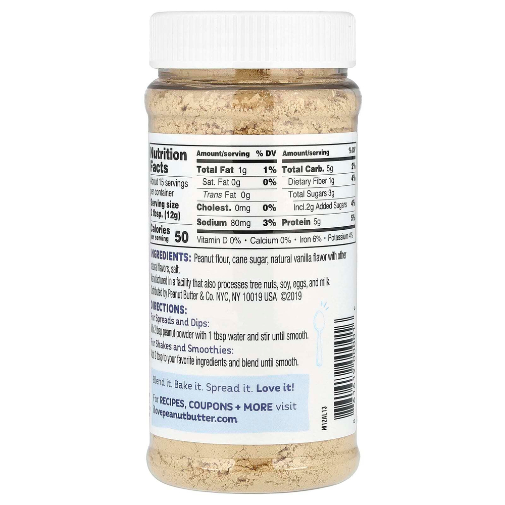 Peanut Butter & Co., арахисовый порошок, со вкусом ванили, 184 г (6,5 унции)