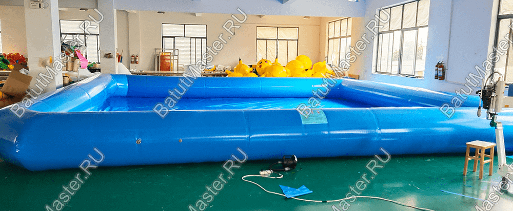 Надувной бассейн «Одноцветный» 10*10*0,8 м