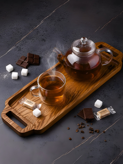 Поднос деревянный 45х16 см с ручками