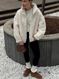 Шуба White sheep молочный