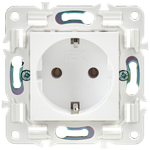 SKANDY Розетка с заземлением без защитных шторок 16А SK-R05W арктический белый IEK