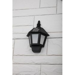 Светильник уличный ЭРА ERAFS012-26 настенный Хром на солнечной батарее 3LED 50lm | Садовые фасадные светильники