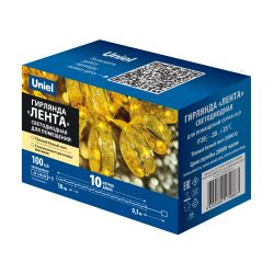 ULD-S1000-100-SCB-3AA WARM WHITE IP20 RIBBON Гирлянда светодиодная Лента на батарейках 3AA не в-к. 10м. 100 светодиодов. Теплый белый свет. Провод медный. TM Uniel