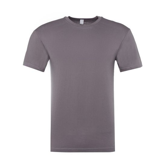 Купить футболку мужскую из хлопка цвет  серый  недорого