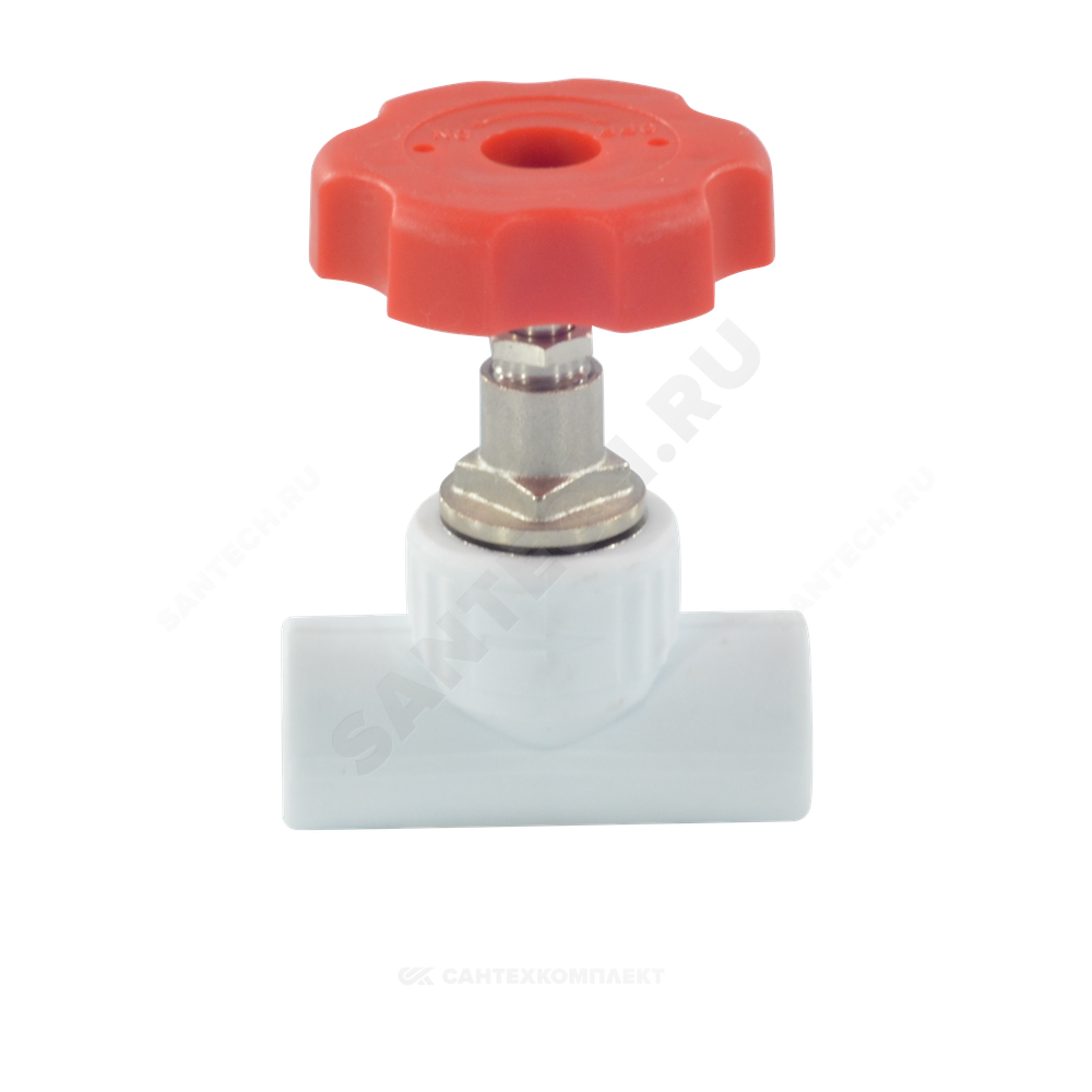 Клапан (вентиль) PP-R запорный белый Дн 32х90гр внутренняя пайка VALFEX 10146032