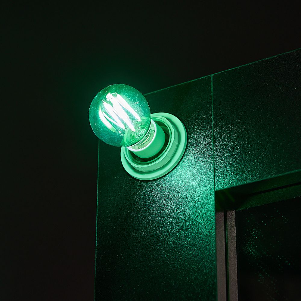 LED-G45-5W-GREEN-E14 GLA02GR Лампа светодиодная. Форма шар. Серия Air color. Зеленый свет. Картон. ТМ Uniel