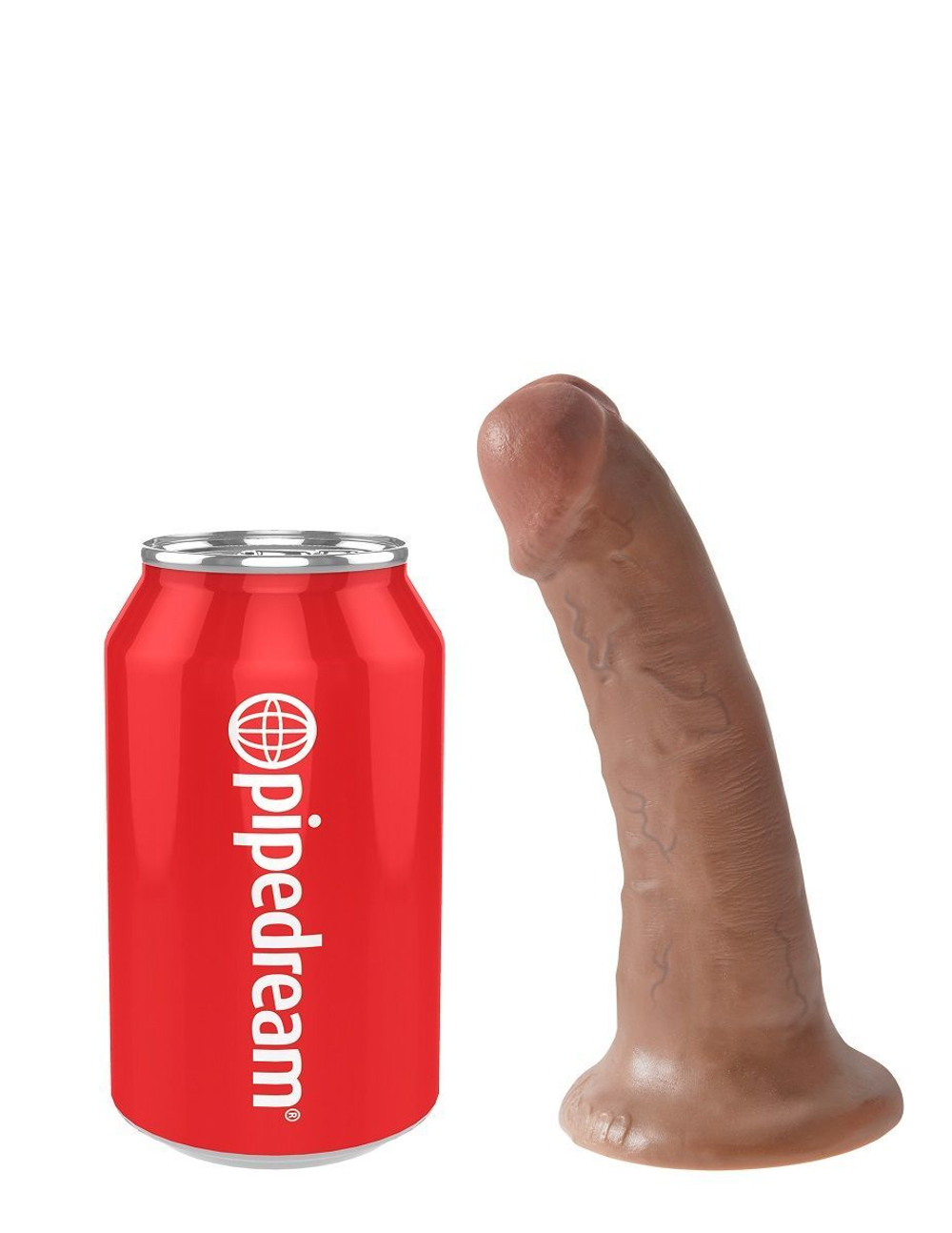 Фаллоимитатор на присоске Pipedream King Cock, 15,2 см, кофейный