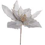 Украшение новогоднее «Пуансеттия - Фурия» 26 см, Серебро