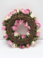 Венок цветочный для украшения интерьера 40 см