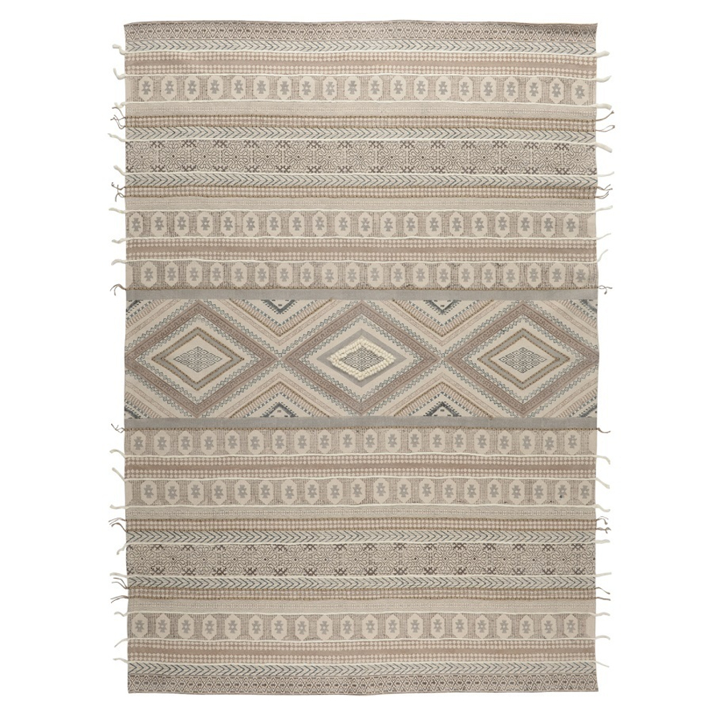 Ковер из хлопка, шерсти и джута с геометрическим орнаментом из коллекции ethnic, 160х230 см