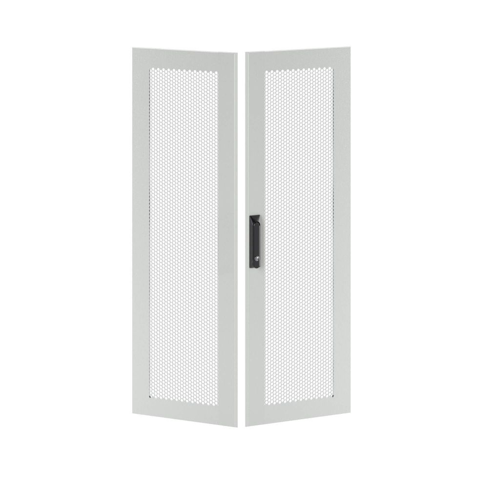 Дверь перфорированная двухстворчатая для IT-CQE 1200 x 600 RAL7035