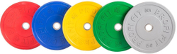 Диск для штанги каучуковый, цветной D51 мм PROFI-FIT 20 кг