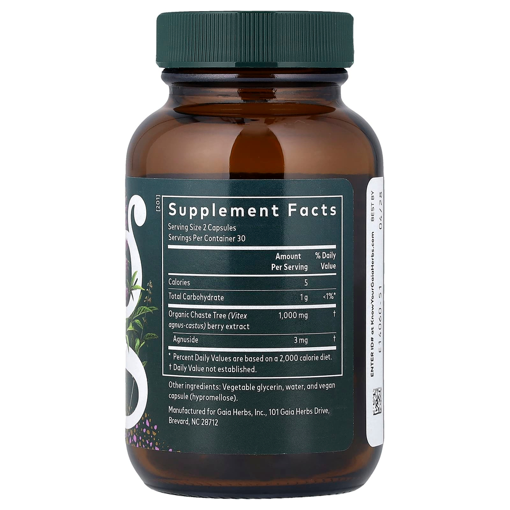 Gaia Herbs, для женщин, ягоды витекса, 60 капсул Phyto-Caps®