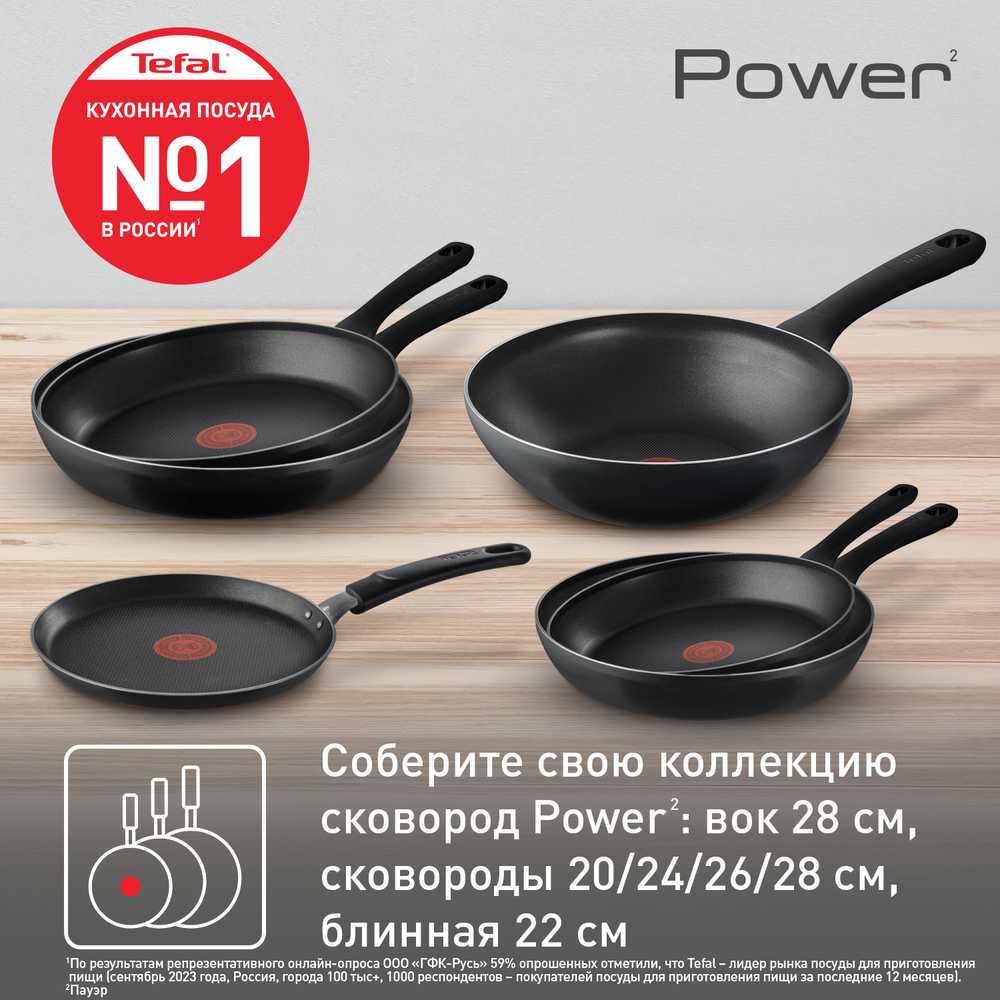 Сковорода-вок Tefal Power 28 см 04221628