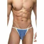 Трусы мужские танга синие в сетку La Blinque LB15046