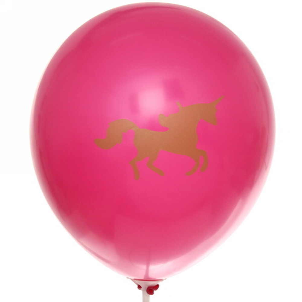 Воздушные шары 5 шт, 12»/25см «Единорожек»