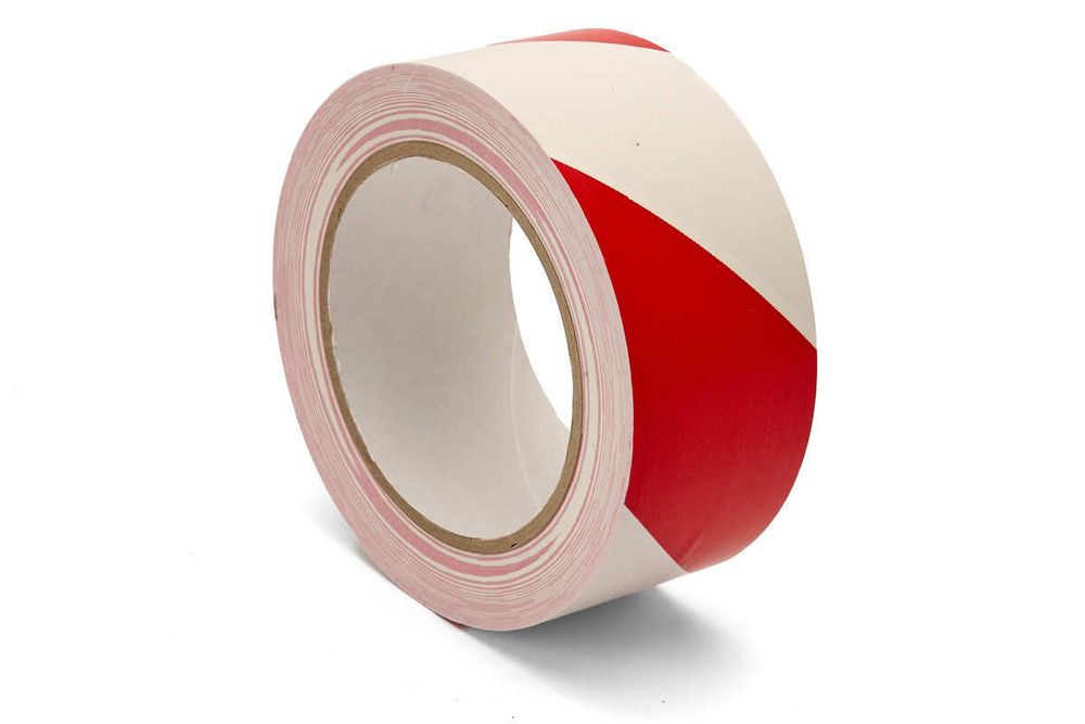 Балетный скотч Dance Floor PVC Tape 50мм х 33м (Красный-Белый)