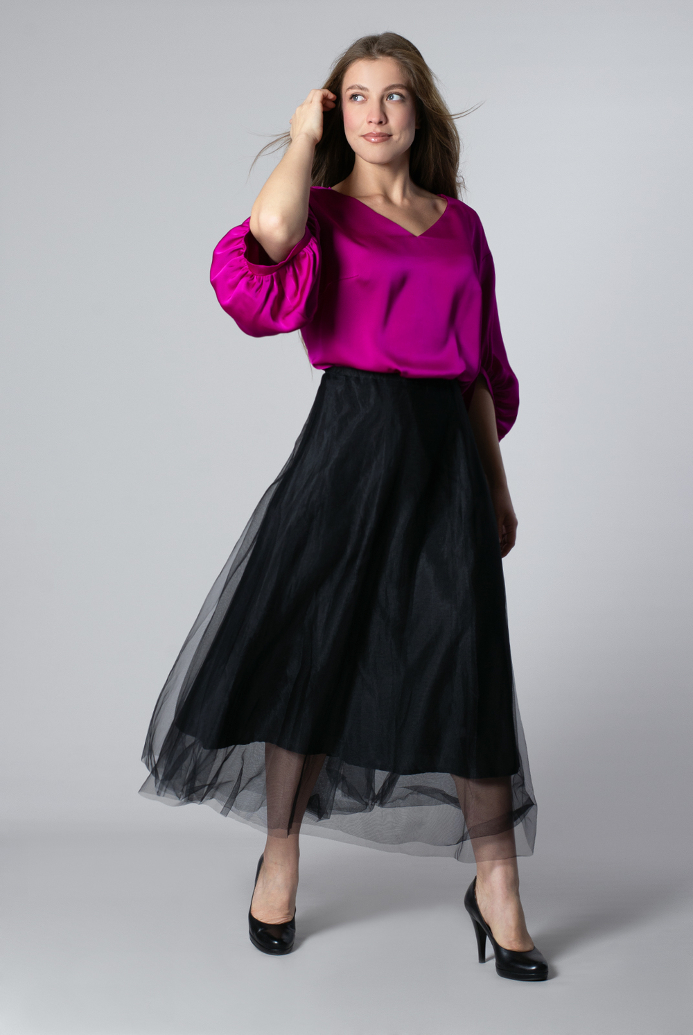 Блузка женская 4185ВП, фуксия #270Фук094185ВП